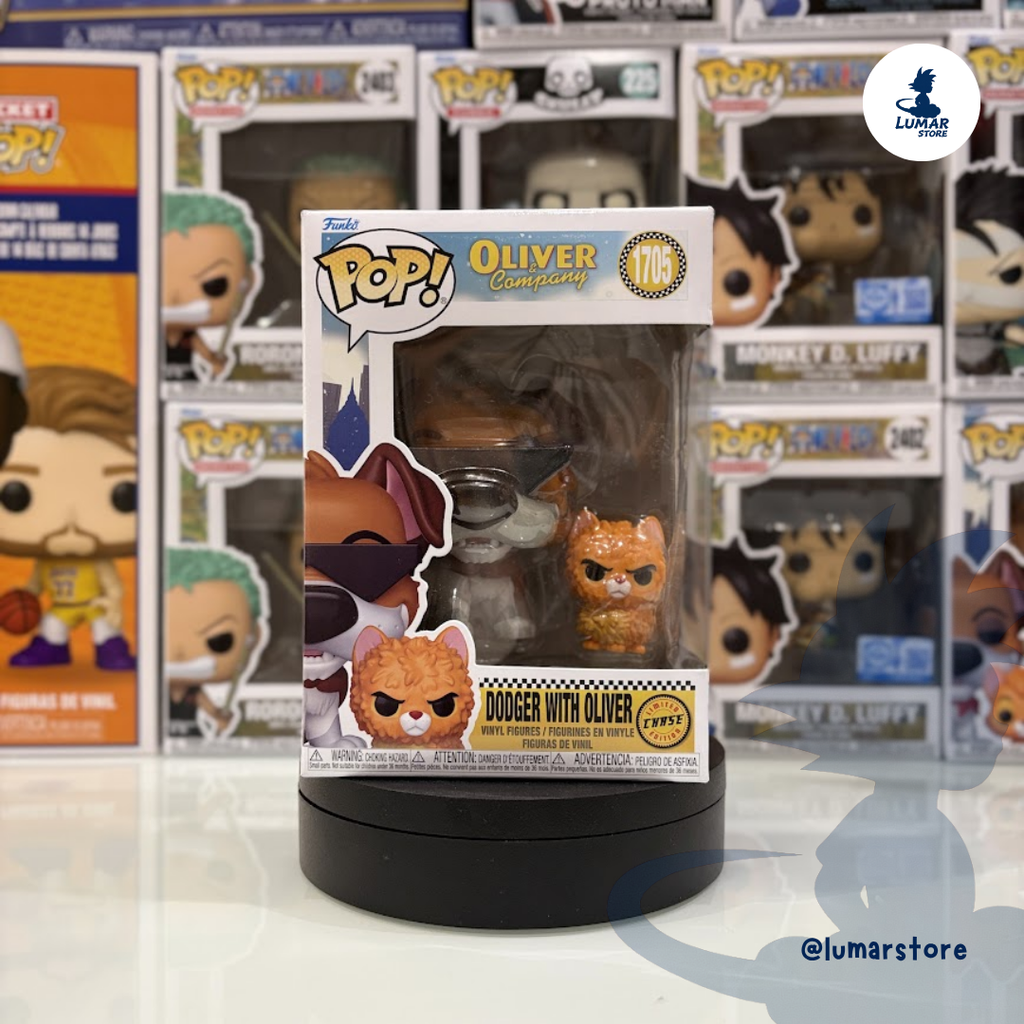 Funko Pop! Disney: Oliver y su Pandilla #1705 Dodger with Oliver (Limited Edition CHASE)