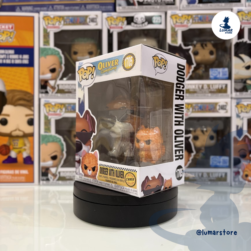 Funko Pop! Disney: Oliver y su Pandilla #1705 Dodger with Oliver (Limited Edition CHASE)