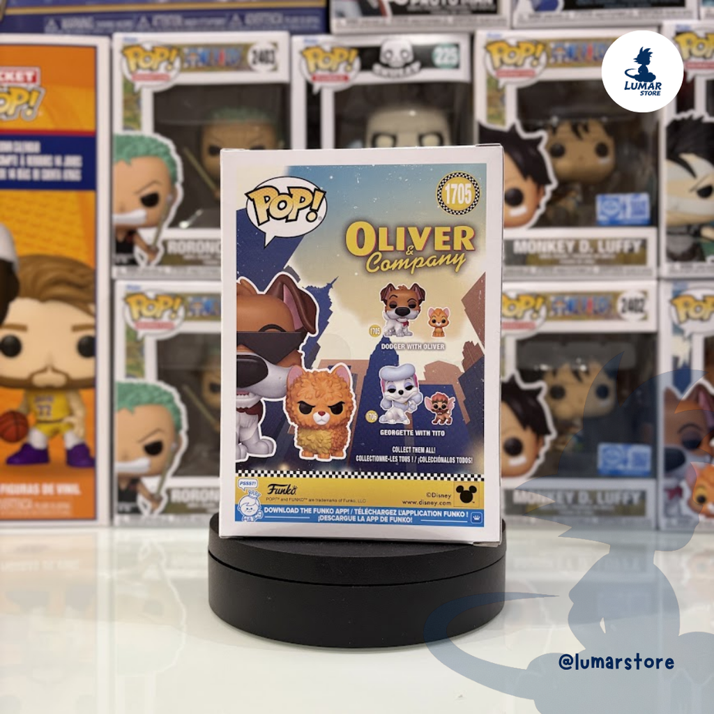 Funko Pop! Disney: Oliver y su Pandilla #1705 Dodger with Oliver (Limited Edition CHASE)