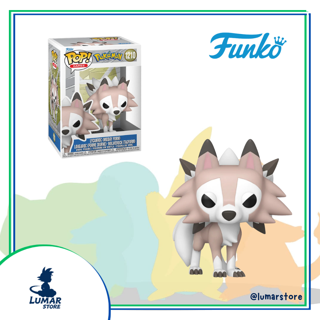 Funko Pop! Games: Pokémon #1210 Lycanroc Forma Diurna (Midday Form)