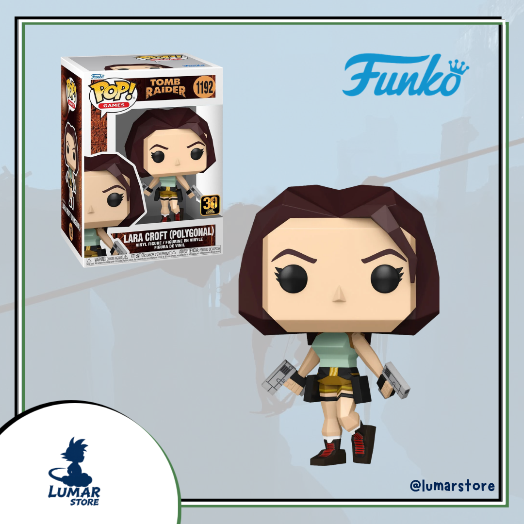 Funko Pop! Games: Tomb Raider #1192 Lara Croft Polygonal (Retro 1996 Edition)