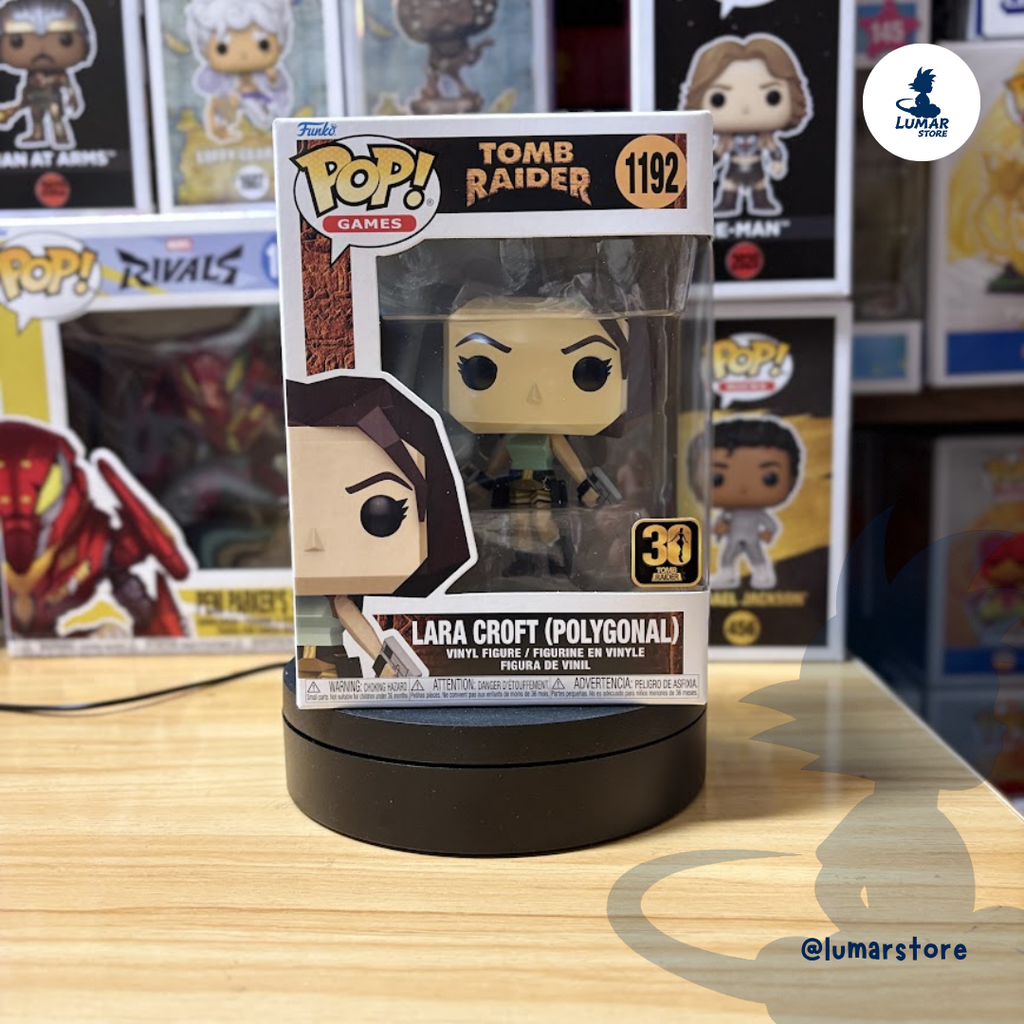 Funko Pop! Games: Tomb Raider #1192 Lara Croft Polygonal (Retro 1996 Edition)