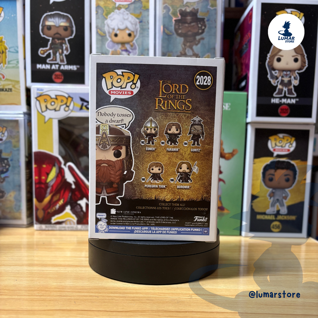Funko Pop! Movies: The Lord of the Rings - Gimli "Nobody Tosses a Dwarf" (2028)