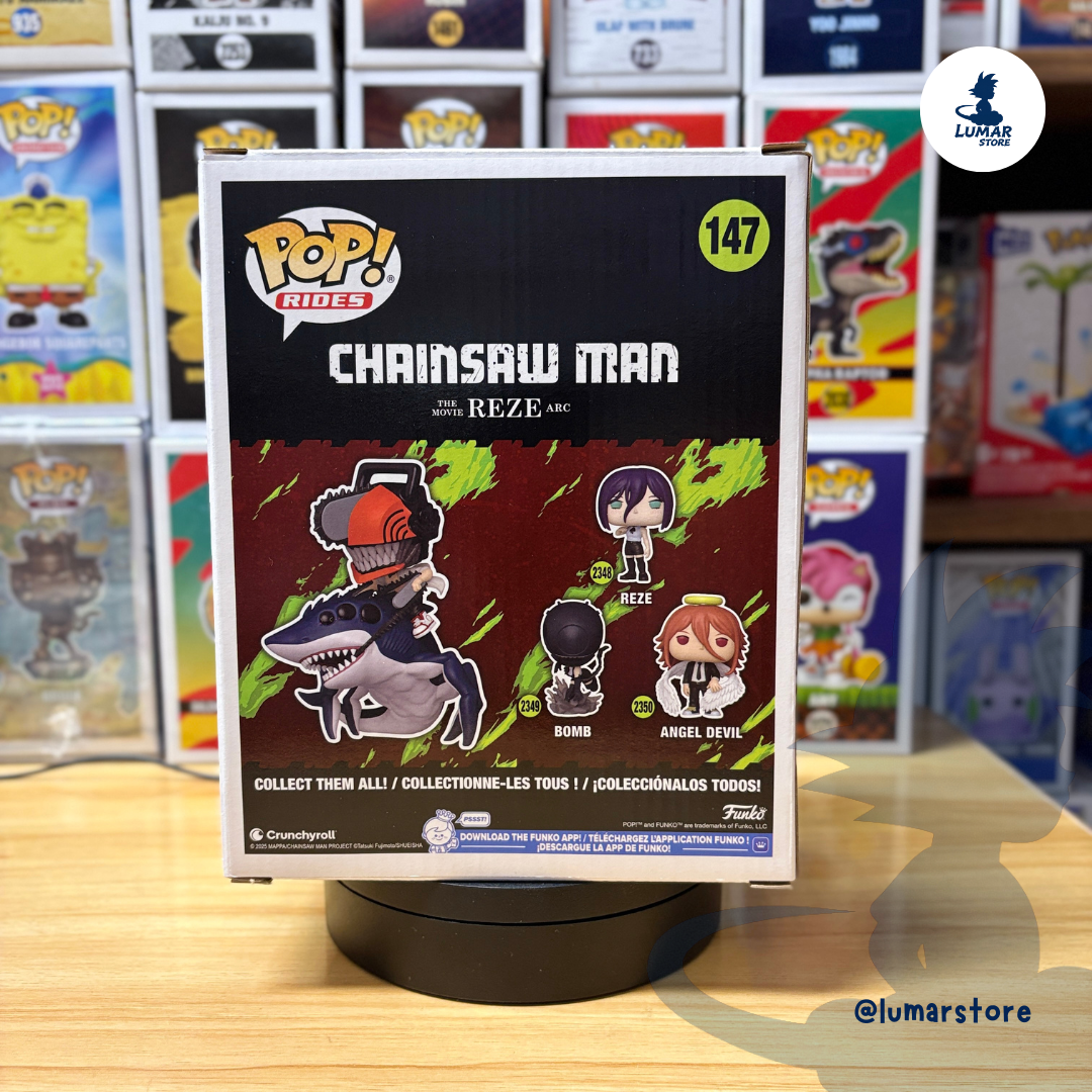 Funko Pop! Rides: Chainsaw Man #147 Chainsaw Man & Beam (The Movie: Reze Arc)