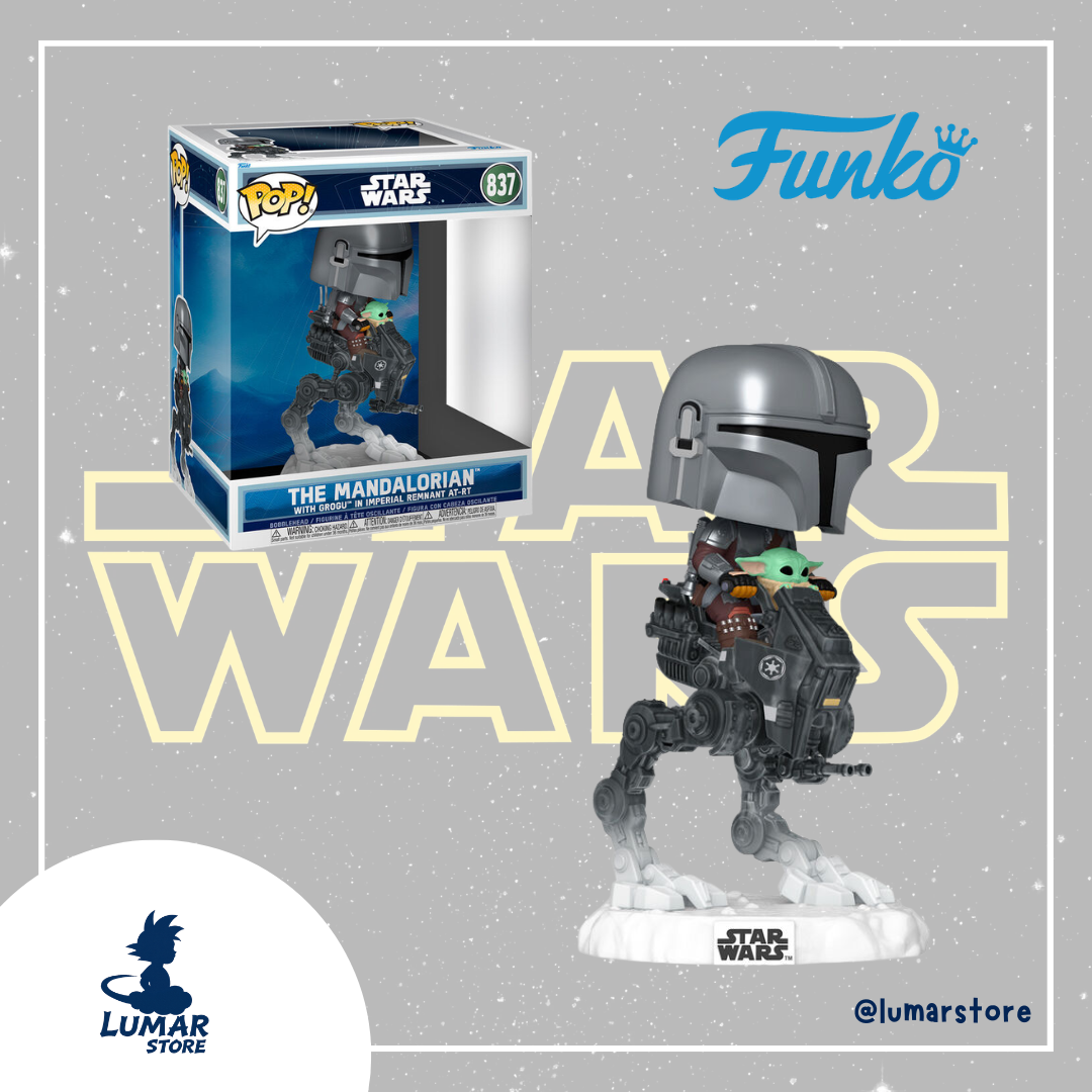 Funko Pop! Rides Deluxe 837 - The Mandalorian in N-1 Starfighter with Grogu | Star Wars Mandalorian & Grogu