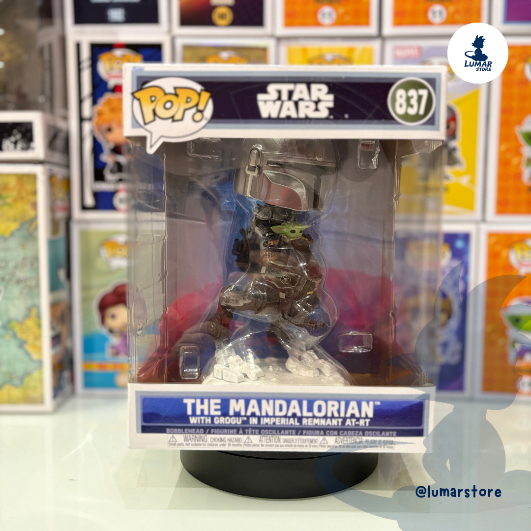 Funko Pop! Rides Deluxe 837 - The Mandalorian in N-1 Starfighter with Grogu | Star Wars Mandalorian & Grogu