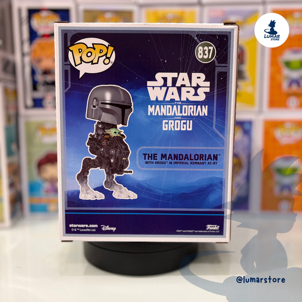 Funko Pop! Rides Deluxe 837 - The Mandalorian in N-1 Starfighter with Grogu | Star Wars Mandalorian & Grogu