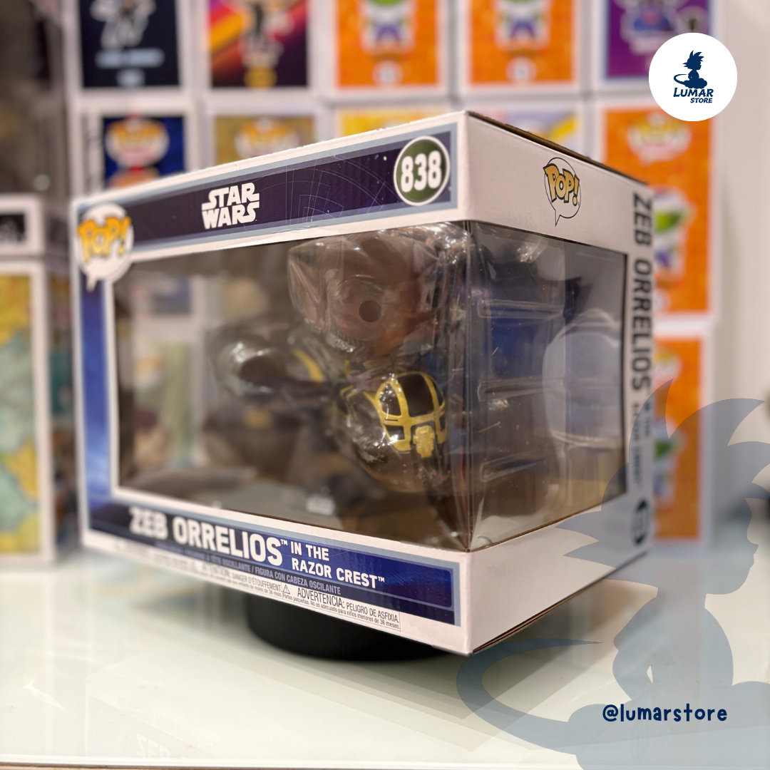 Funko Pop! Rides Deluxe 838 - Zeb Orrelios in the Razor Crest | Star Wars Mandalorian & Grogu