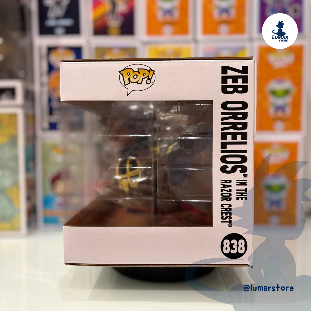 Funko Pop! Rides Deluxe 838 - Zeb Orrelios in the Razor Crest | Star Wars Mandalorian & Grogu