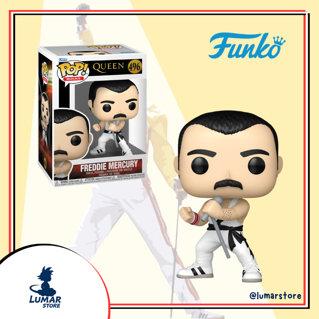 Funko Pop! Rocks: Queen #496 Freddie Mercury (Wembley / Live Aid Outfit)