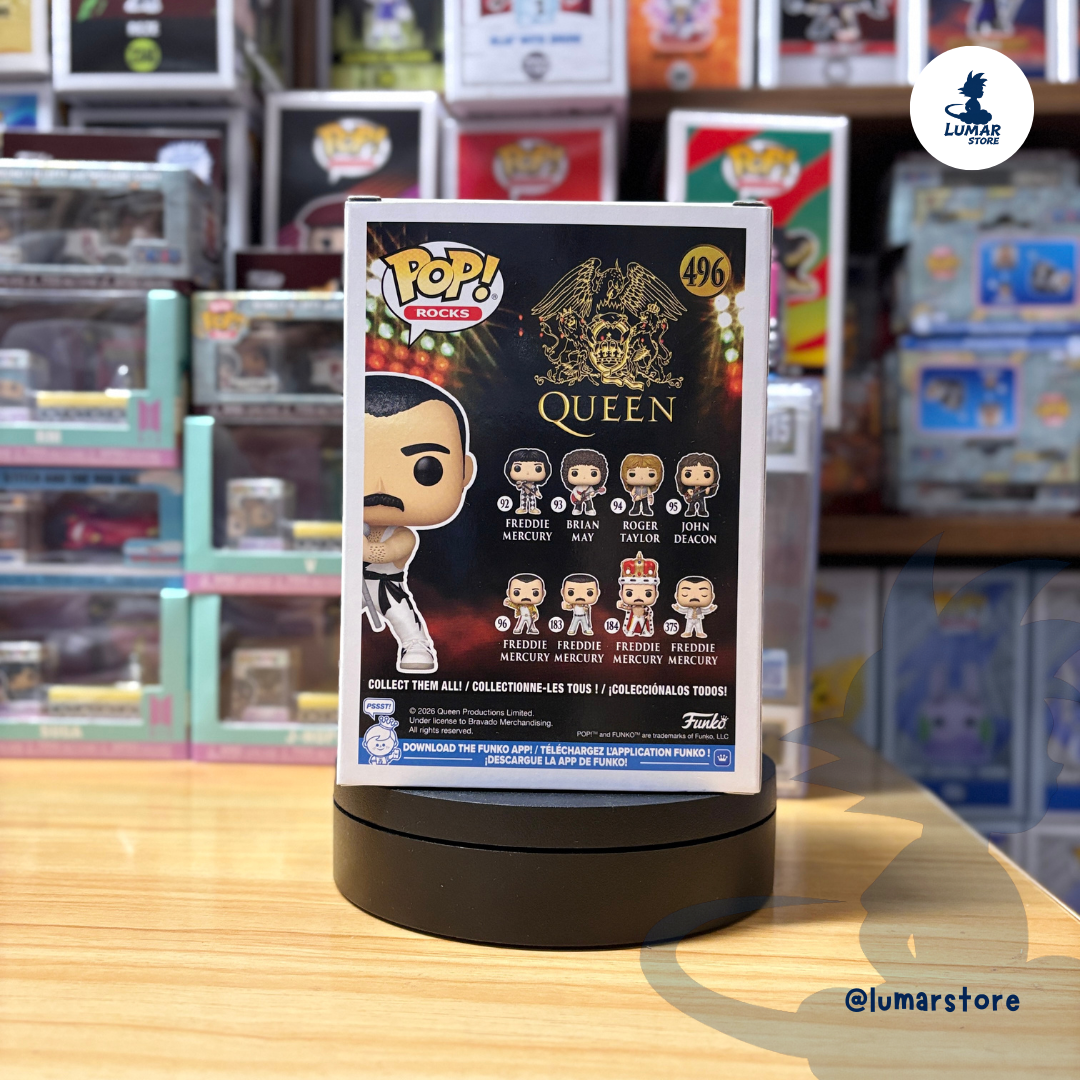 Funko Pop! Rocks: Queen #496 Freddie Mercury (Wembley / Live Aid Outfit)