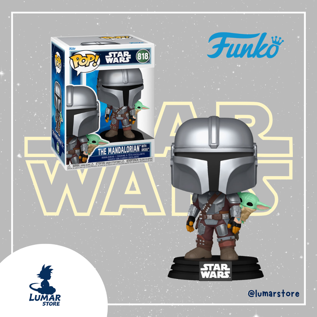 Funko Pop! Star Wars 818 - The Mandalorian with Grogu | Star Wars Mandalorian & Grogu