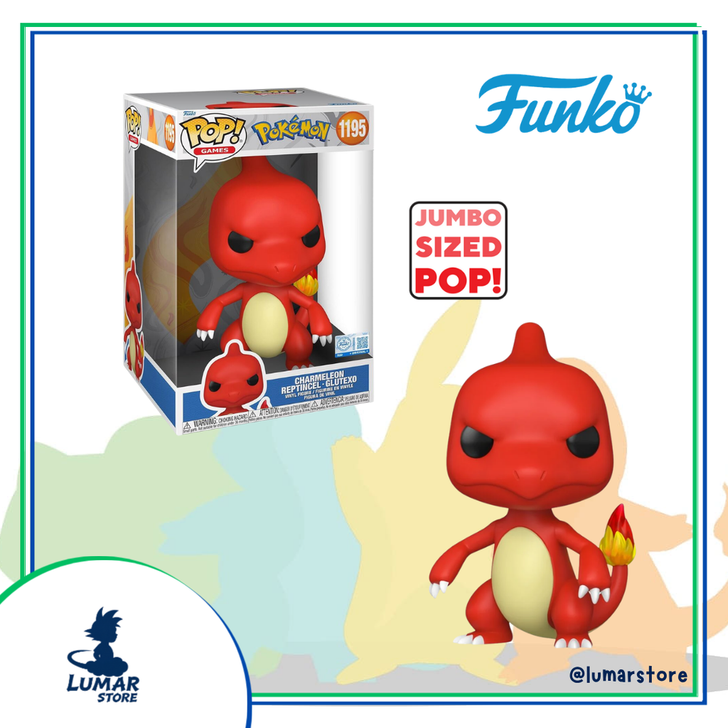 Funko Pop! Games: Pokémon #1195 Charmeleon Jumbo Sized 10 Pulgadas (25cm)