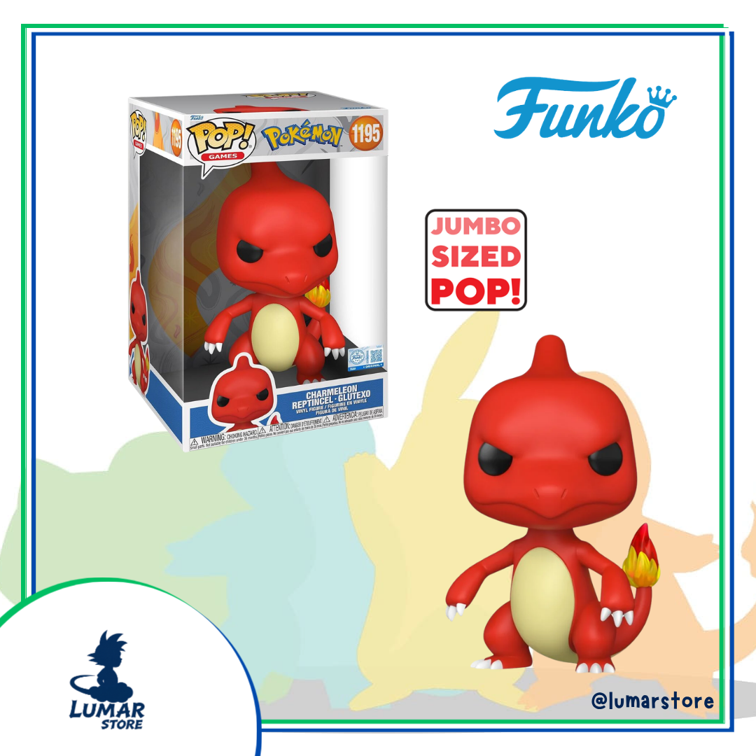 Funko Pop! Games: Pokémon #1195 Charmeleon Jumbo Sized 10 Pulgadas (25cm)