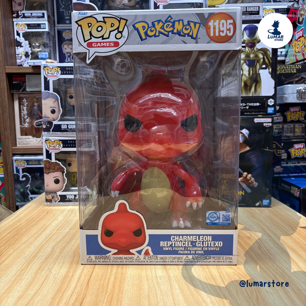 Funko Pop! Games: Pokémon #1195 Charmeleon Jumbo Sized 10 Pulgadas (25cm)