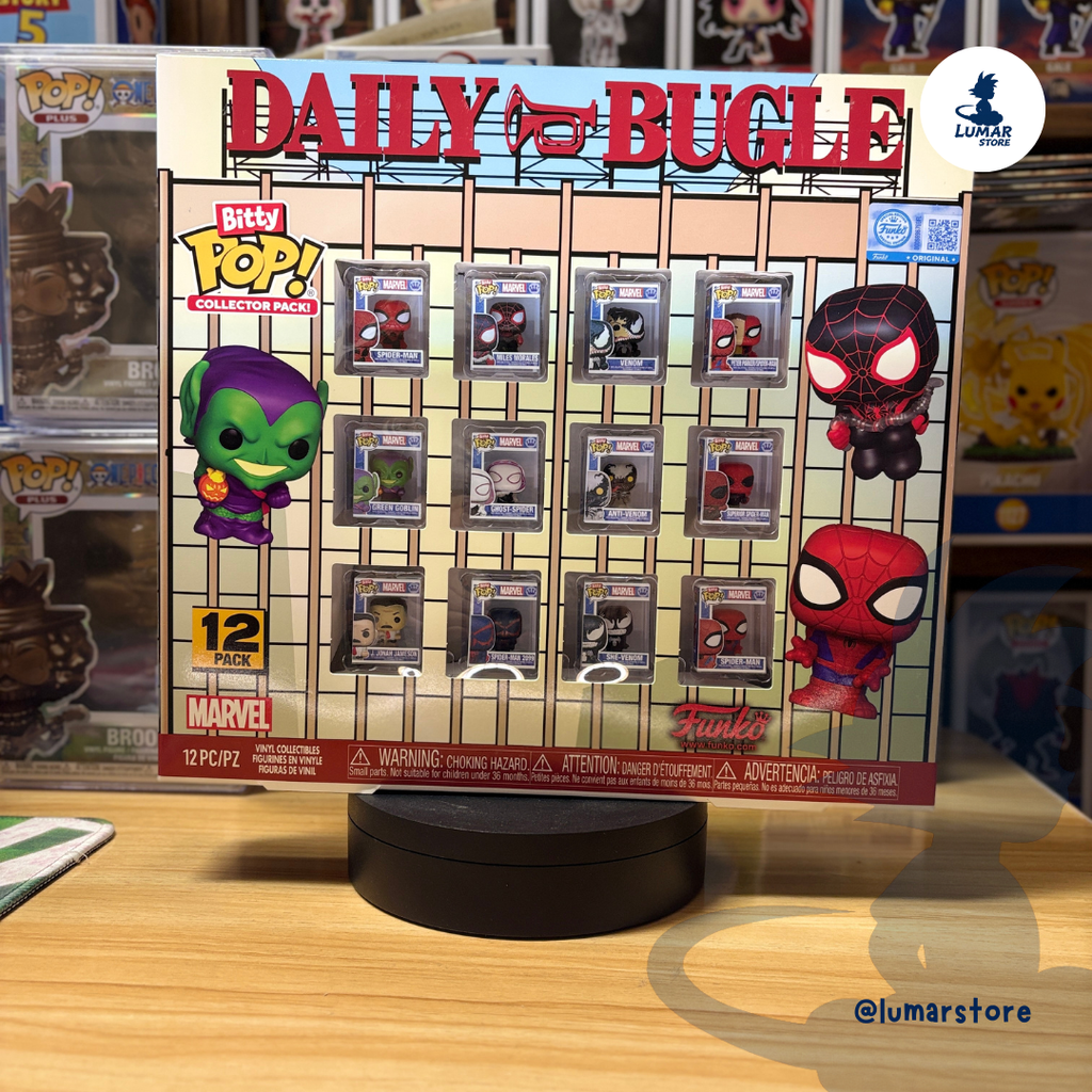 Mega Pack 12 Figuras Funko Bitty Pop! Marvel: Spider-Man Daily Bugle Collector Pack