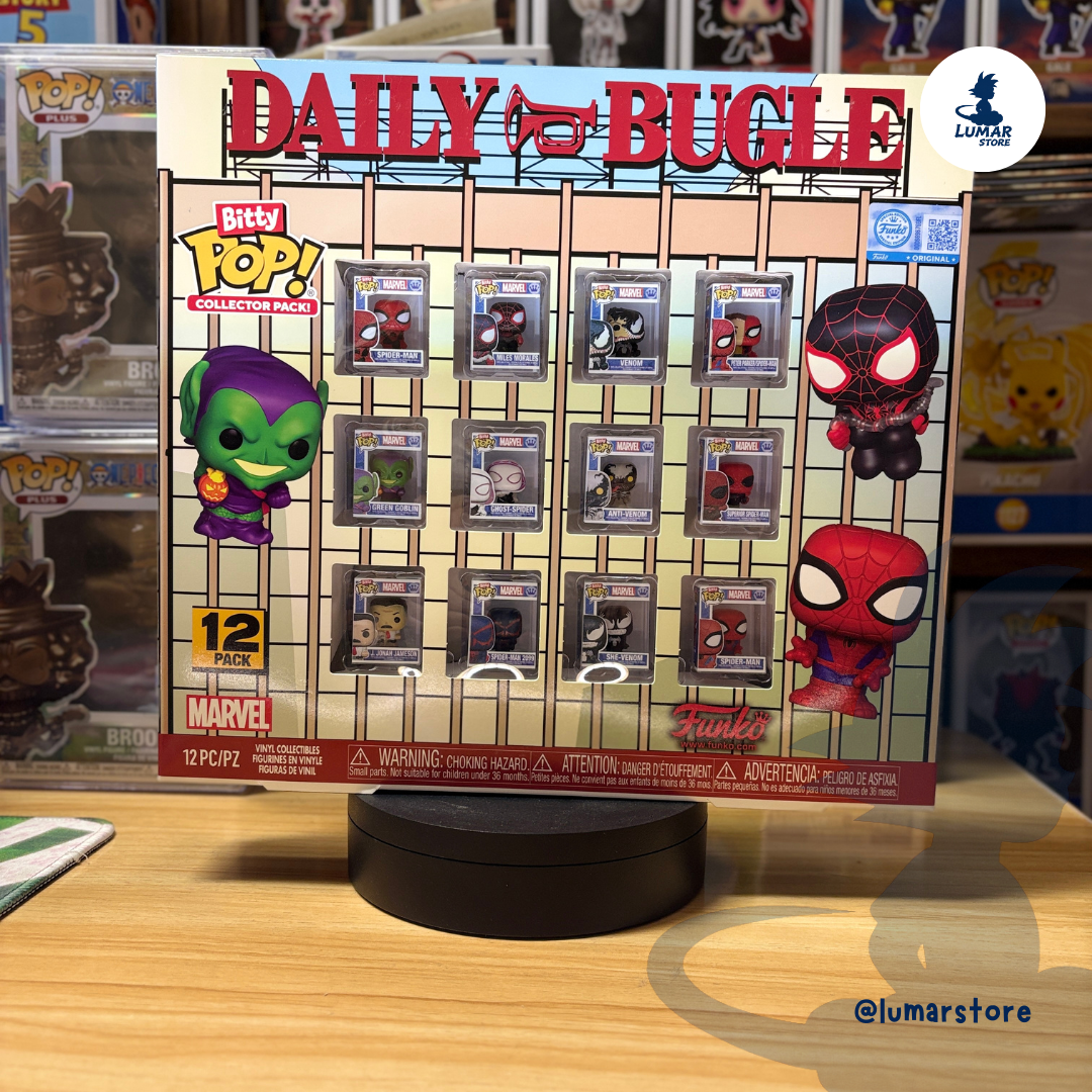 Mega Pack 12 Figuras Funko Bitty Pop! Marvel: Spider-Man Daily Bugle Collector Pack