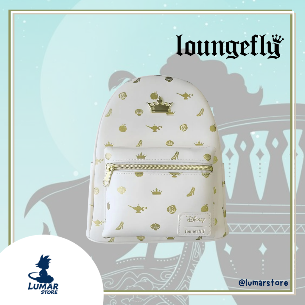Mochila Loungefly Disney: Princess Icons Símbolos Dorados 26cm