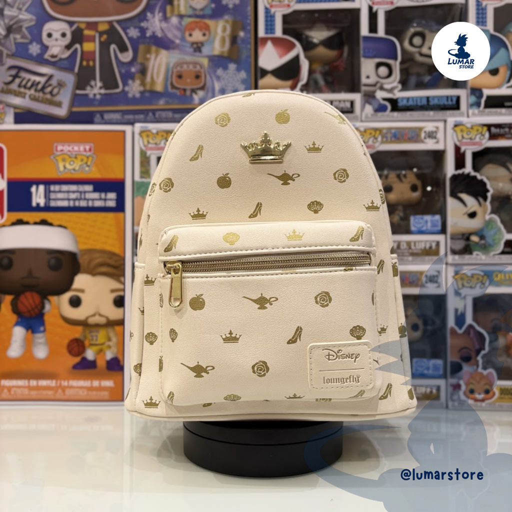 Mochila Loungefly Disney: Princess Icons Símbolos Dorados 26cm