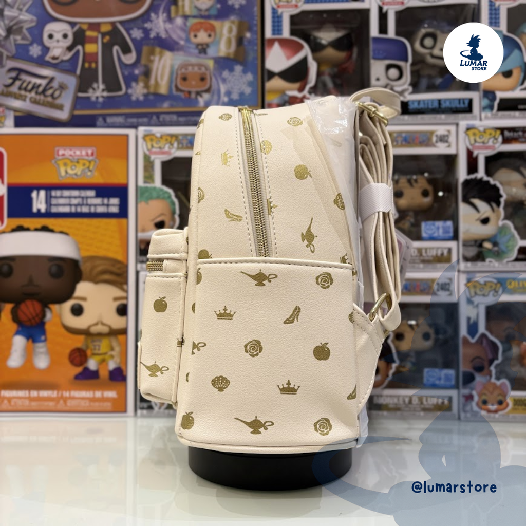 Mochila Loungefly Disney: Princess Icons Símbolos Dorados 26cm