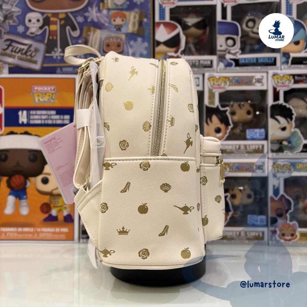 Mochila Loungefly Disney: Princess Icons Símbolos Dorados 26cm