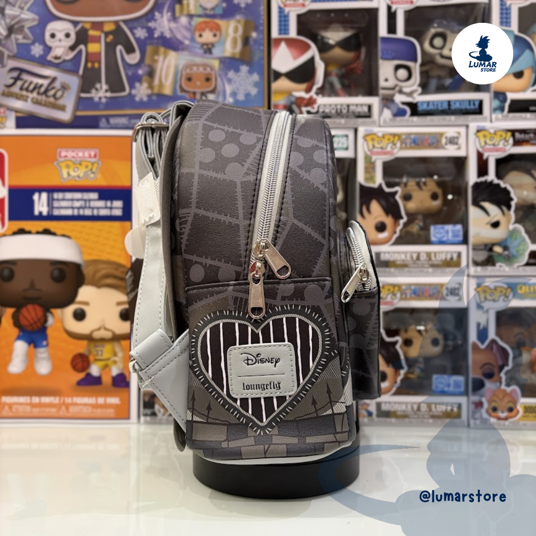Mochila Loungefly Pesadilla Antes de Navidad: Corazón Partido Jack y Sally 26cm
