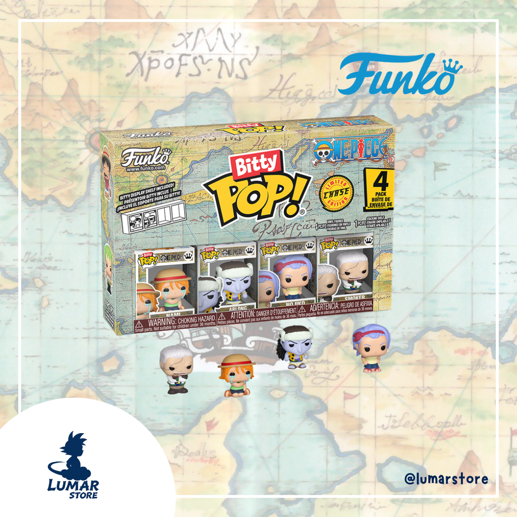 Pack 4 Figuras FUNKO Bitty POP! - One Piece: Nami, Arlong, Nojiko & Smoker