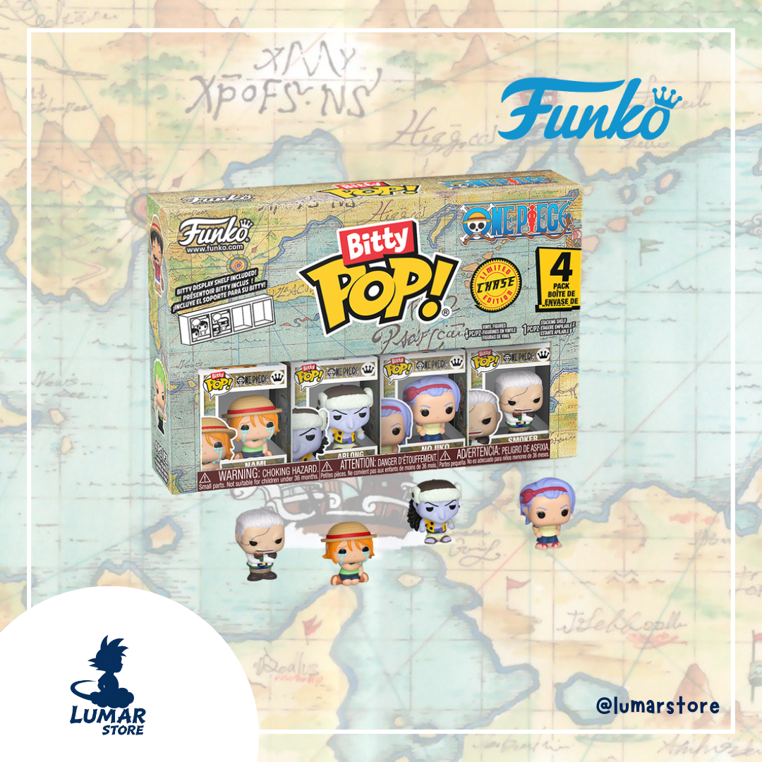 Pack 4 Figuras FUNKO Bitty POP! - One Piece: Nami, Arlong, Nojiko & Smoker