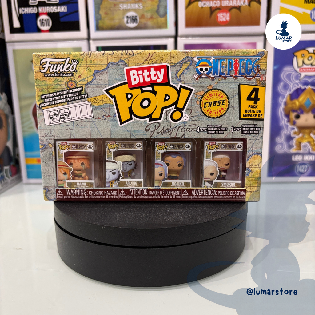 Pack 4 Figuras FUNKO Bitty POP! - One Piece: Nami, Arlong, Nojiko & Smoker