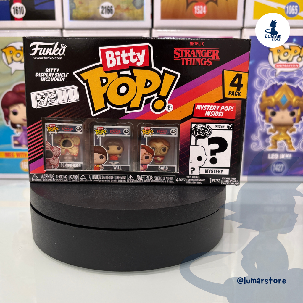 Pack 4 Figuras FUNKO Bitty POP! - Stranger Things: Demogorgon, Will, Barb & Mystery