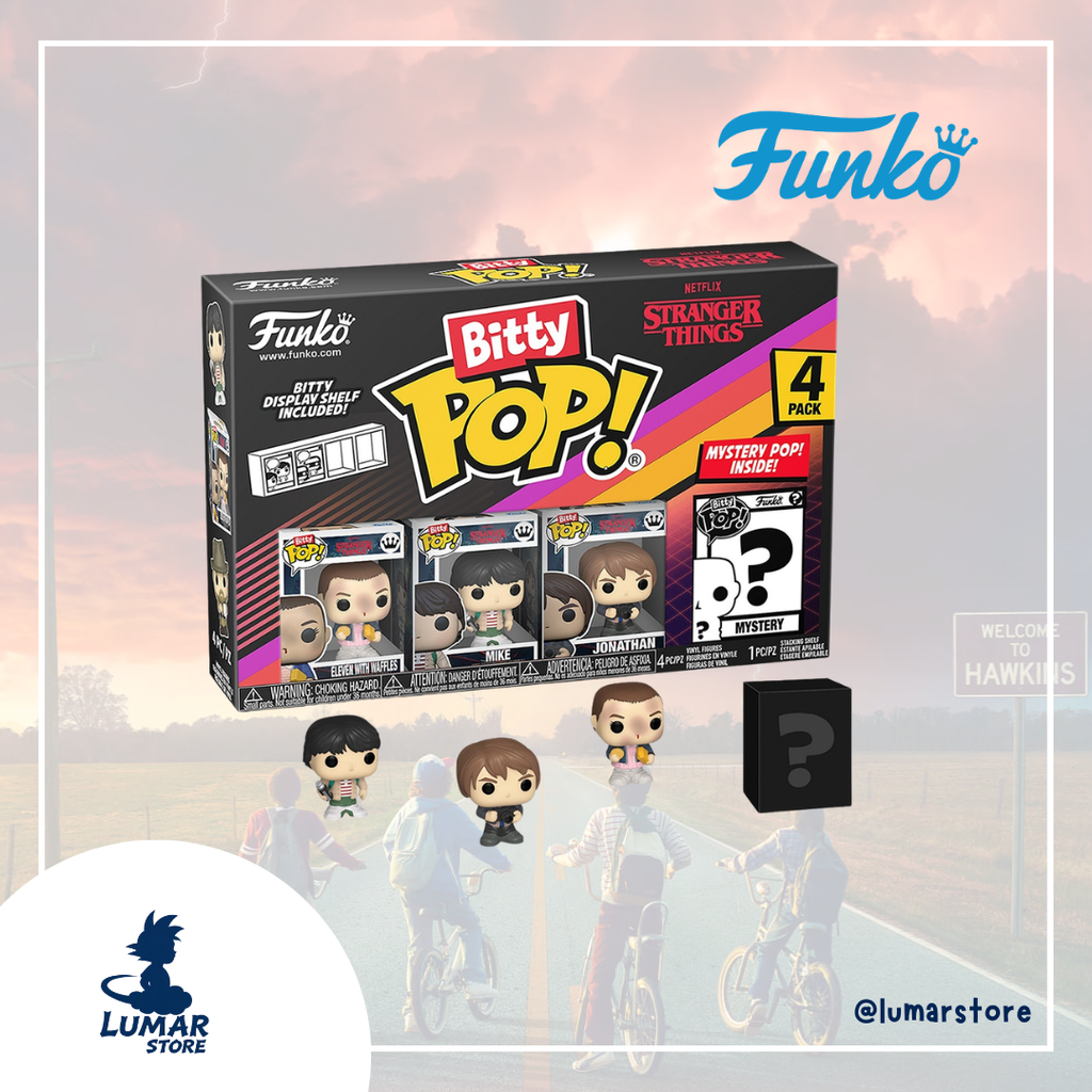 Pack 4 Figuras FUNKO Bitty POP! - Stranger Things: Eleven, Mike, Jonathan & Mystery