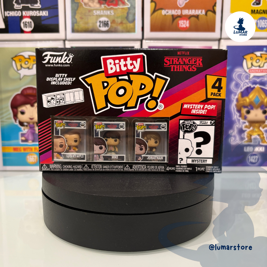 Pack 4 Figuras FUNKO Bitty POP! - Stranger Things: Eleven, Mike, Jonathan & Mystery