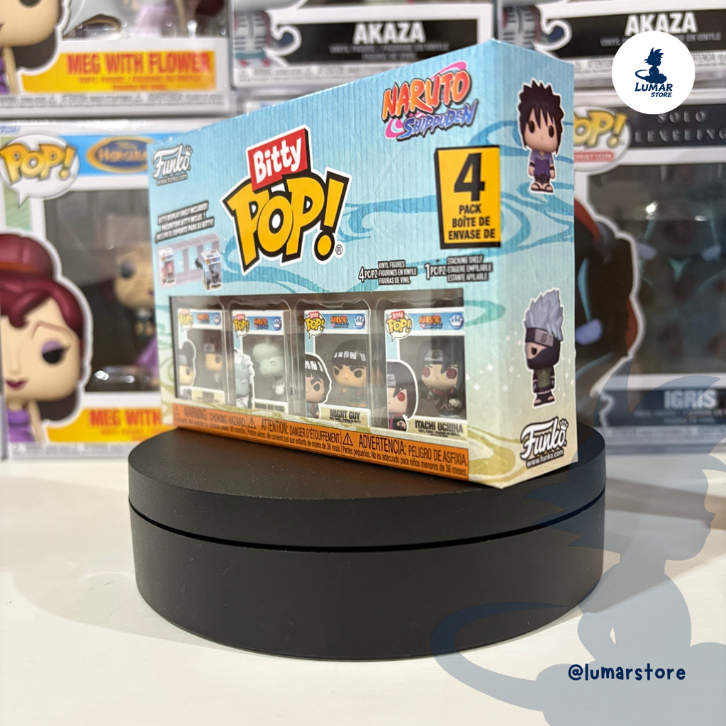 Pack de 4 Figuras Funko Bitty Pop! Naruto Shippuden: Itachi, Madara (Six Paths), Might Guy & Tenten