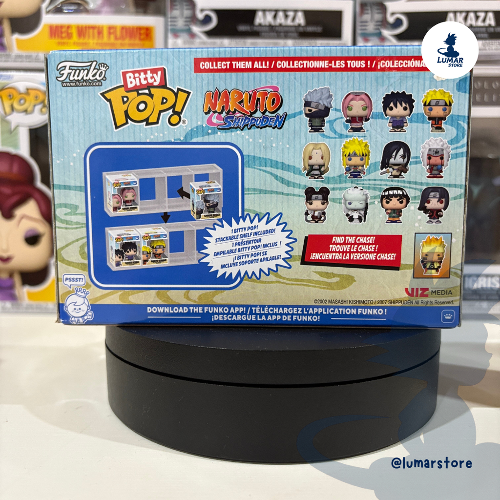 Pack de 4 Figuras Funko Bitty Pop! Naruto Shippuden: Itachi, Madara (Six Paths), Might Guy & Tenten