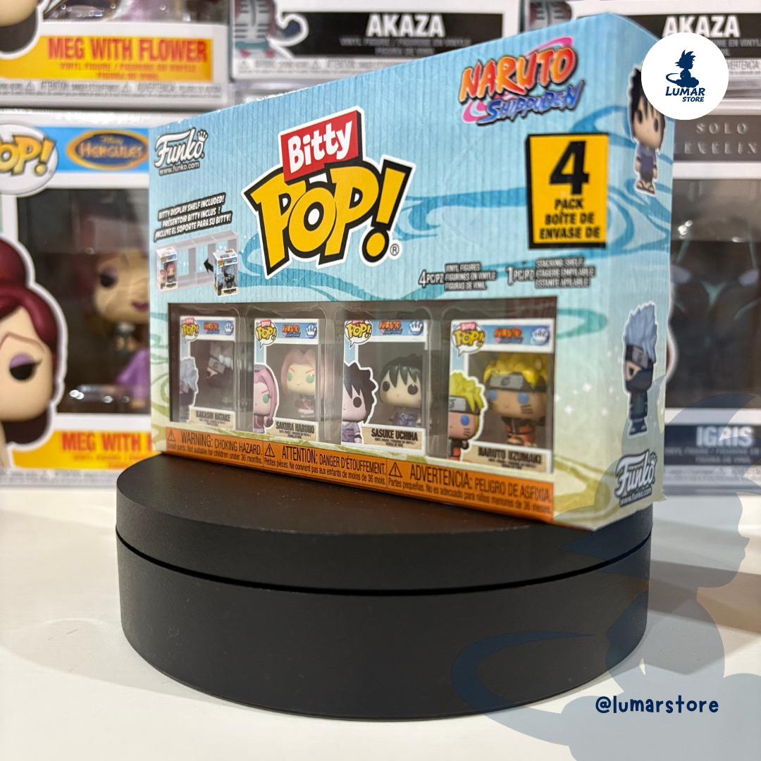 Pack de 4 Figuras Funko Bitty Pop! - Naruto Shippuden : Naruto, Sasuke, Sakura & Kakashi