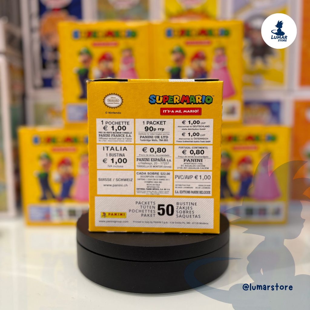 Panini: Caja de 50 Sobres Super Mario 2026 "It's Mario" - 250 Cromos