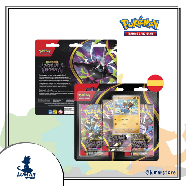 Pokémon TCG: Blíster de 3 Sobres Megaevolución - Oscuridad Absoluta (+ Carta Promo en Español)