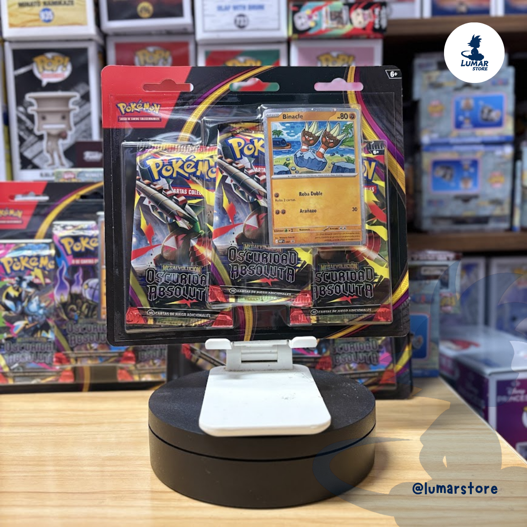 Pokémon TCG: Blíster de 3 Sobres Megaevolución - Oscuridad Absoluta (+ Carta Promo en Español)