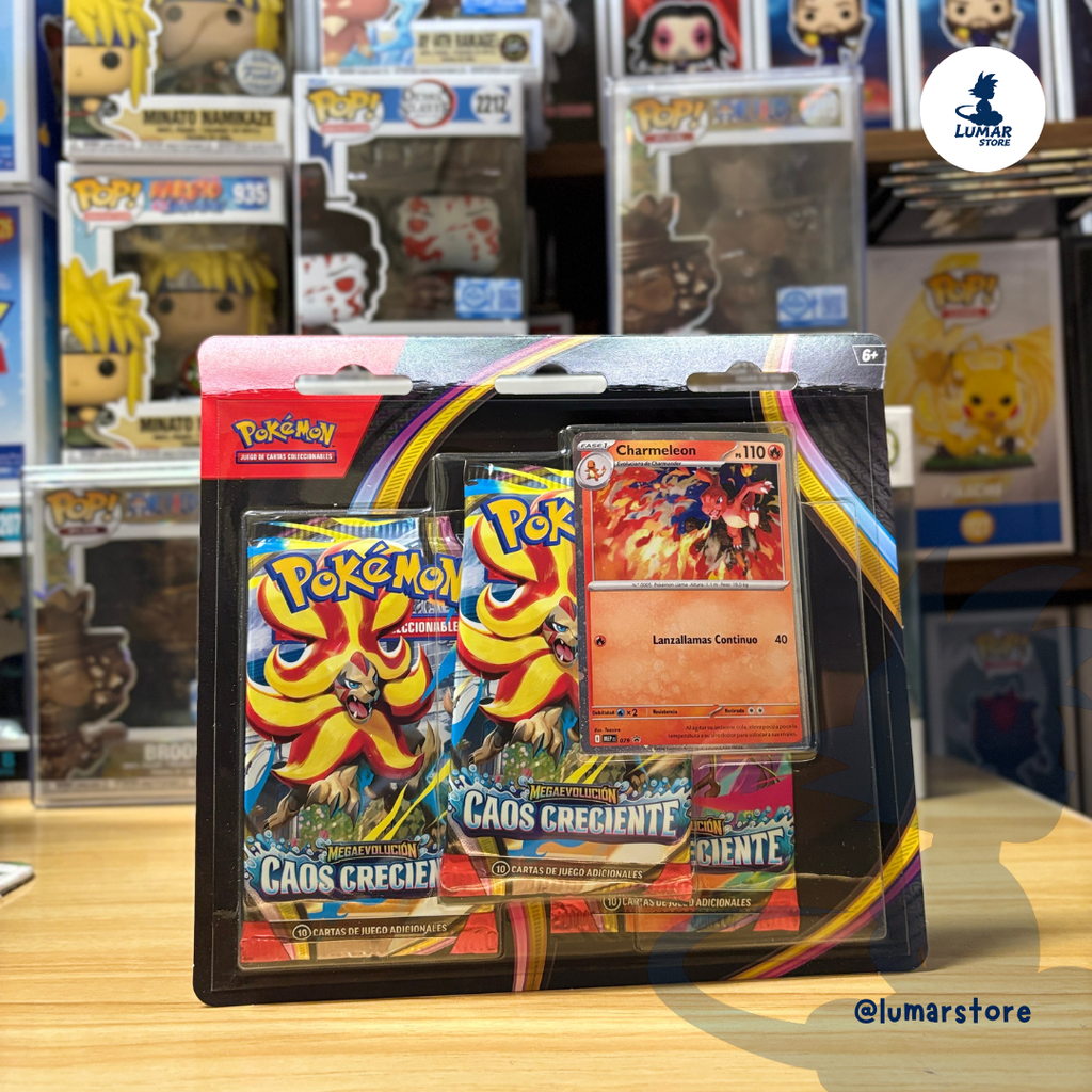 Pokémon TCG: Blister de 3 Sobres Caos Creciente (Español) Megaevoluciones