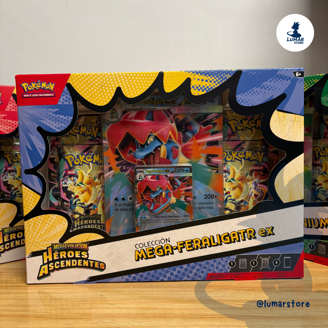 Pokémon TCG: Caja Mega Ex Héroes Ascendentes - Megaevolución (Español)