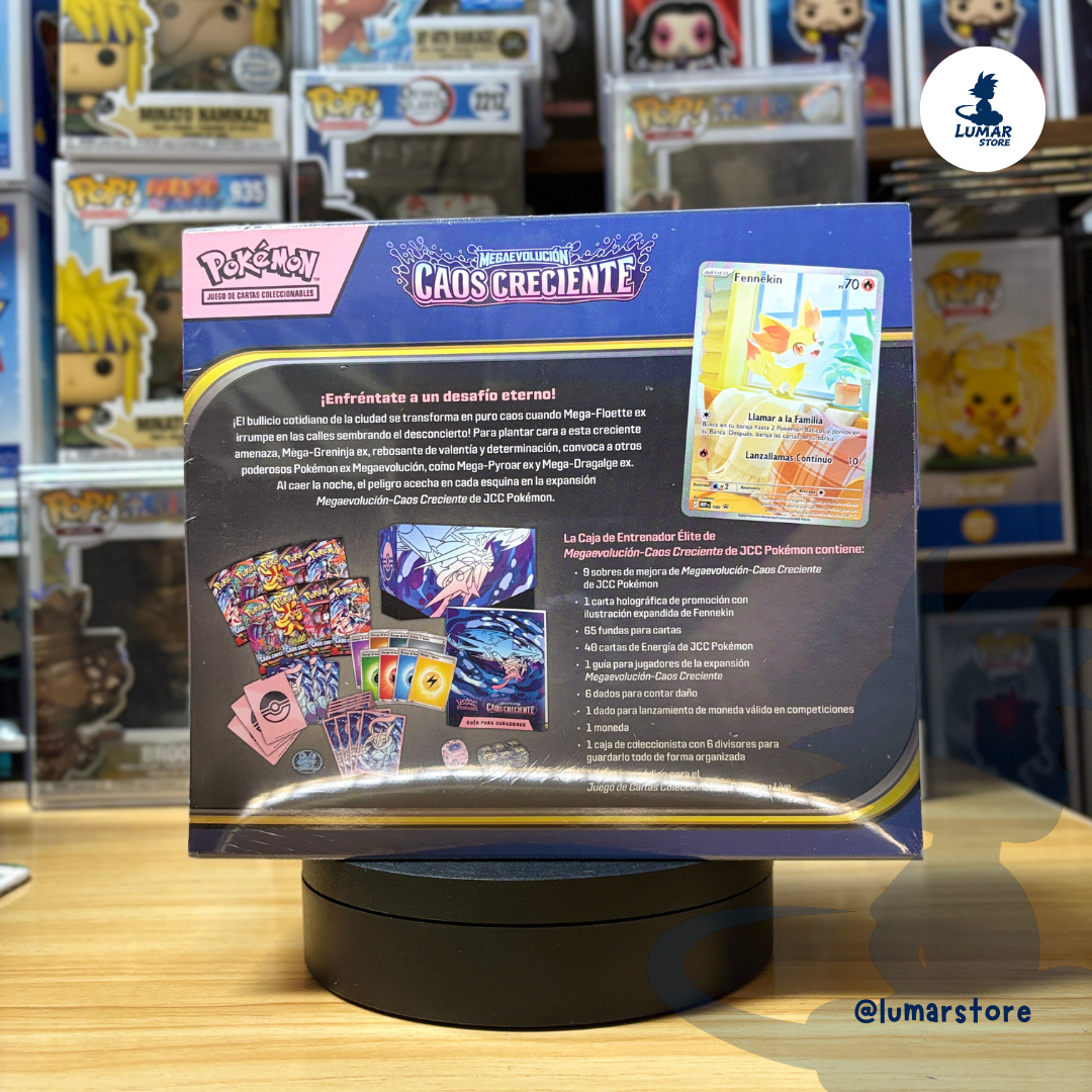 Pokémon TCG: Caja de Entrenador Élite (ETB) Caos Creciente - Megaevolución (Español)