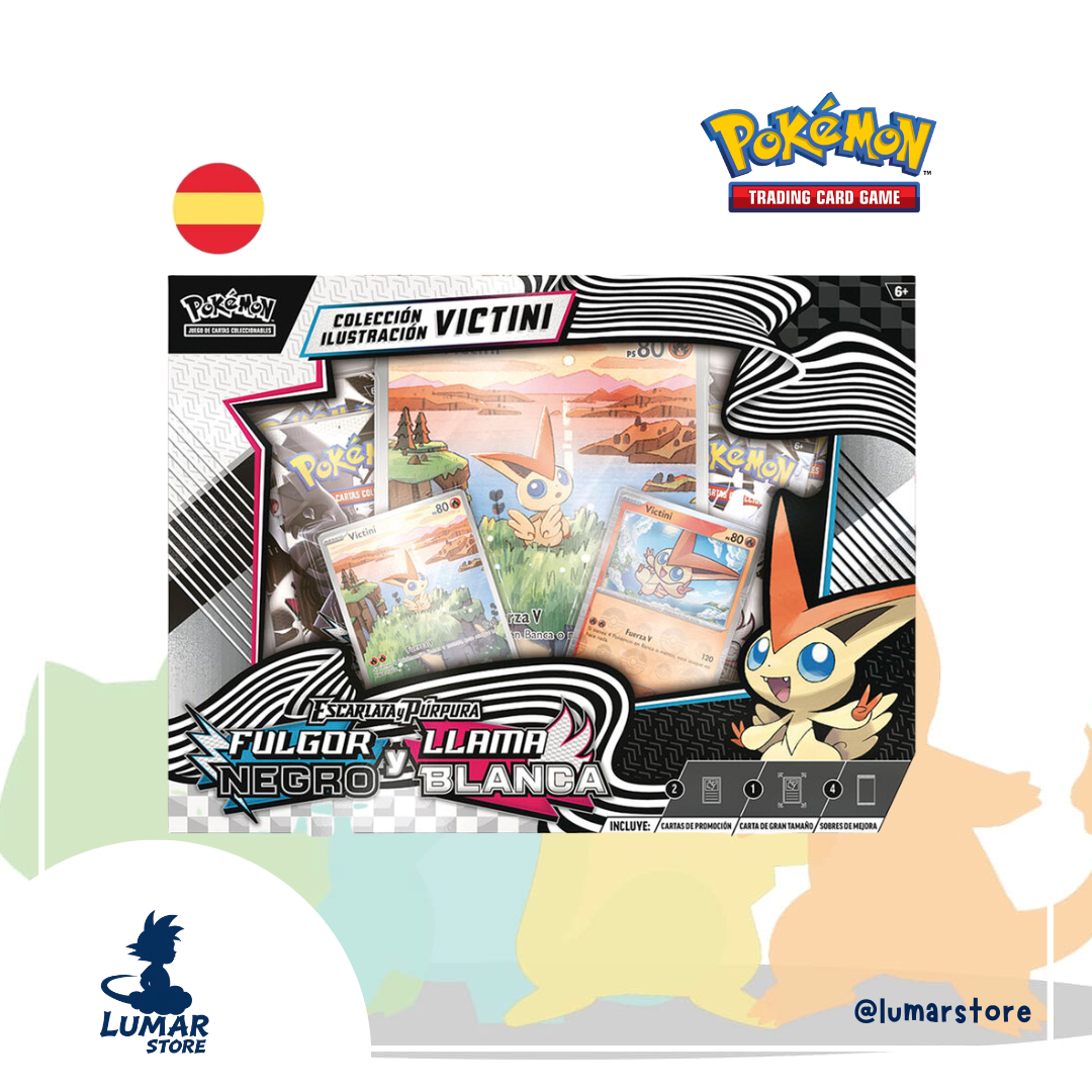 Pokémon TCG: Blister Colección Ilustración Victini - Fulgor Negro & Llama Blanca (Español)