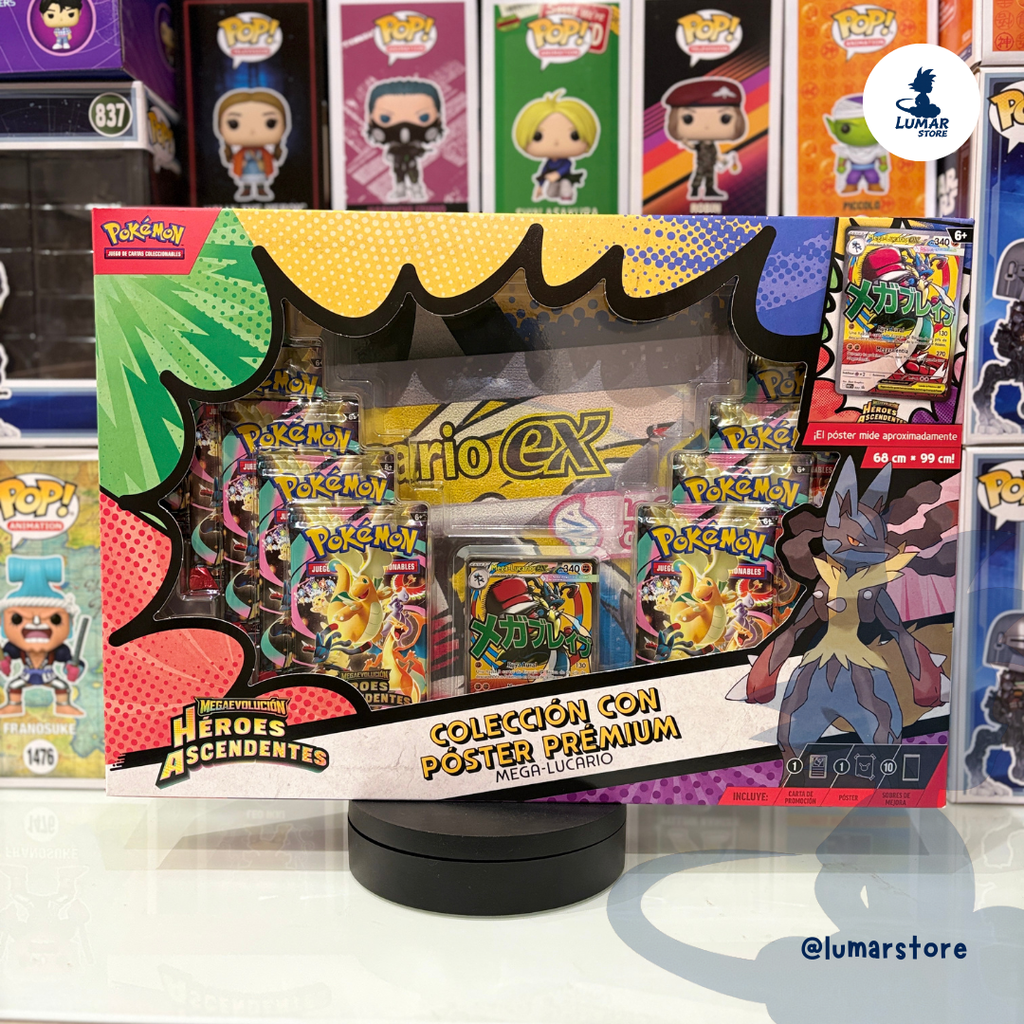Pokémon TCG: Blister Premium Poster Collection - Héroes Ascendentes (Español) | Mega Lucario & Mega Gardevoir