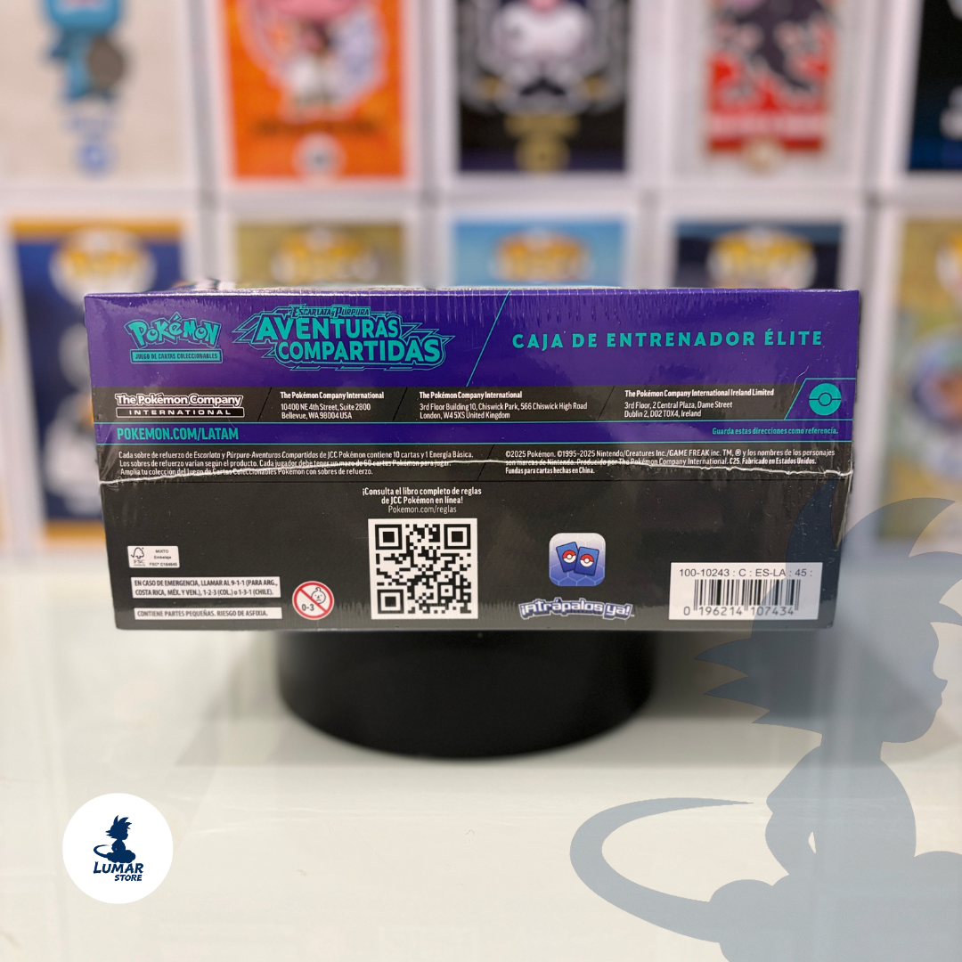 Pokémon TCG – Caja de Entrenador Élite Aventuras Compartidas (Escarlata y Púrpura) – Español Latino