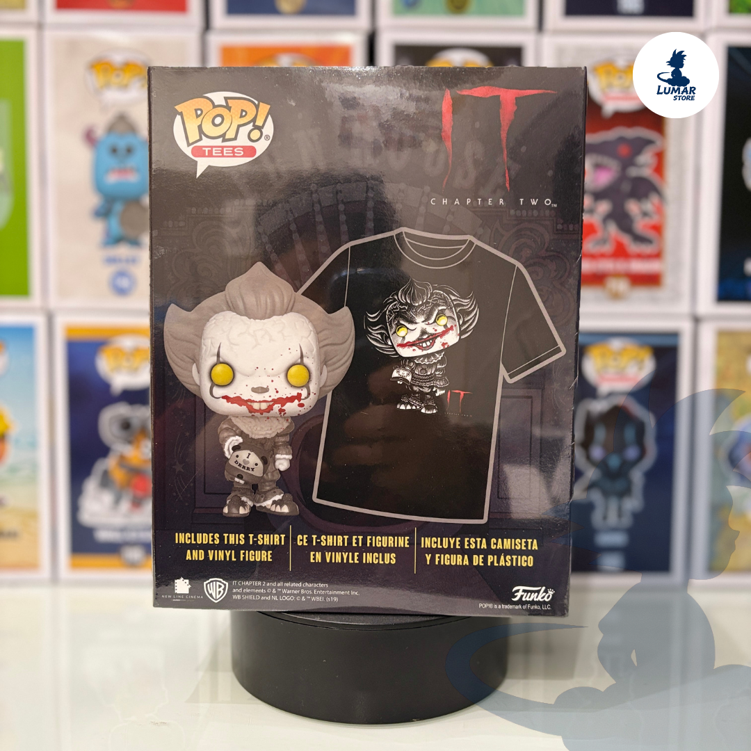 Set Funko Pop! 830 Pennywise with Beaver Hat + Camiseta Talla M | IT Capítulo 2
