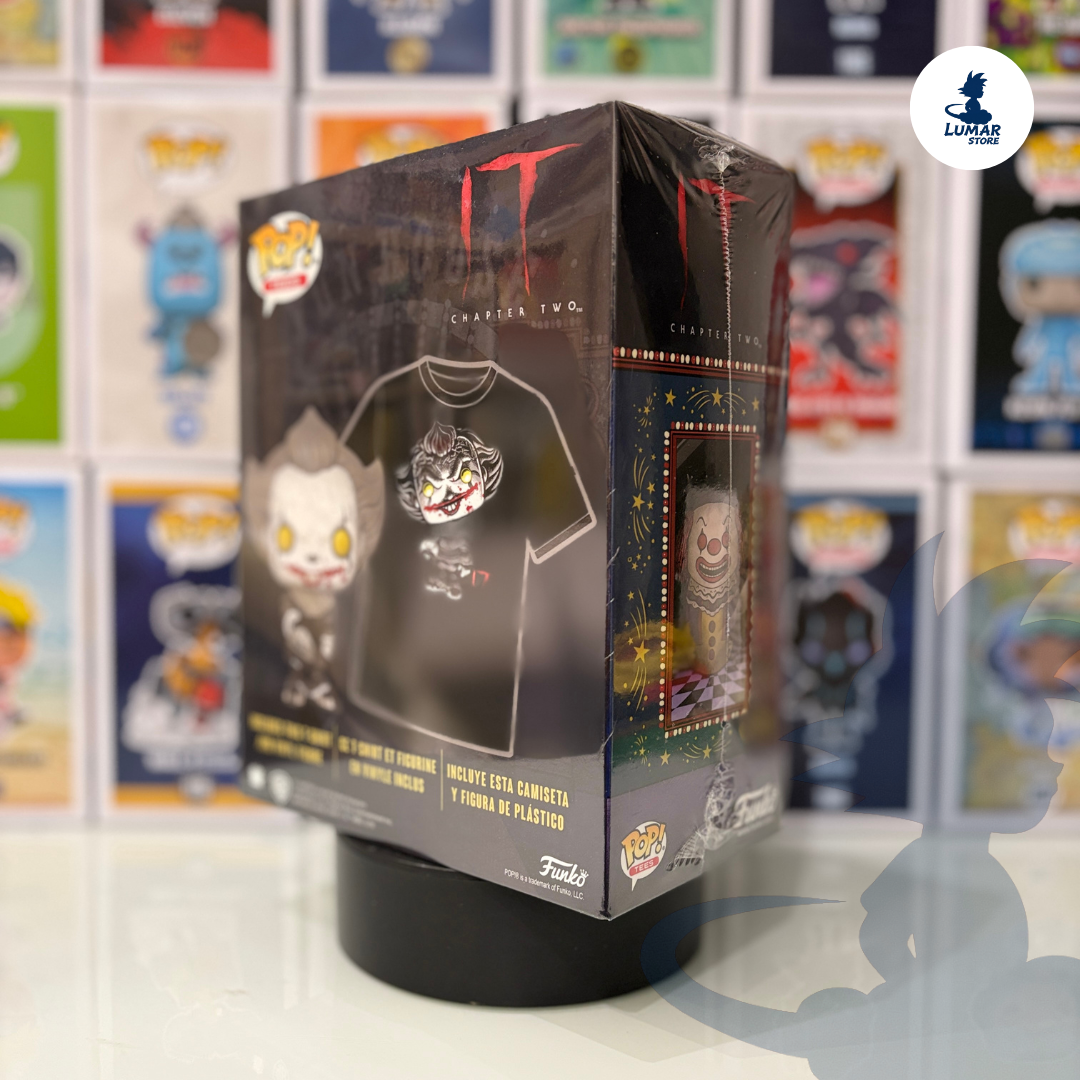 Set Funko Pop! 830 Pennywise with Beaver Hat + Camiseta Talla M | IT Capítulo 2